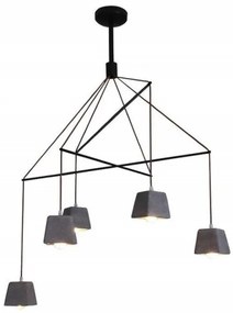 Κρεμαστό Φωτιστικό Οροφής τσιμέντο Box-SP6-cross Trapezoid Sunlight-SP6-Γκρι SP6
