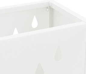 vidaXL Λευκή Βάση Ομπρέλας - 28x12x41 εκ., Ατσάλι