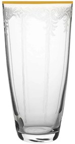 Ποτήρι Νερού Elisabeth CLX08890011 350ml Clear-Gold Από Κρύσταλλο Βοημίας Crystal