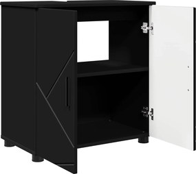 vidaXL Ντουλάπι Μπάνιου Μαύρο 61 x 35 x 64 εκ.