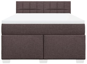 ΚΡΕΒΑΤΙ BOXSPRING ΜΕ ΣΤΡΩΜΑ ΣΚΟΥΡΟ ΚΑΦΕ 140X200 ΕΚ ΥΦΑΣΜΑΤΙΝΟ 3285914