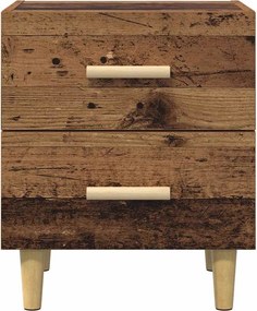 vidaXL Ντουλάπι κρεβατιού Παλιό ξύλο 40 x 35 x 47.5cm