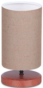 Φωτιστικό Επιτραπέζιο Winkler 0123725 15x24x30cm 1xE14 20W Light Brown Megapap Fabric, Wood, Metal