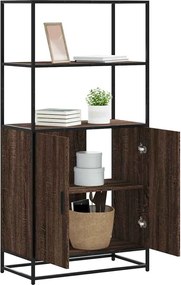 vidaXL Highboard καφέ δρυς Κατασκευασμένο ξύλο και μέταλλο