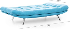 3-Seat Sofa-Bed Misa Sofabed - Turquoise Turquoise