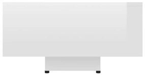 Τραπεζάκι Σαλονιού Γυαλιστερό Λευκό 85x55x31 εκ. Μοριοσανίδα - Λευκό