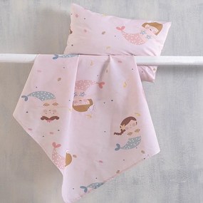 Σεντόνια Βρεφικά Zizel (Σετ 3τμχ) Pink Ρυθμός Cradle 120x160cm 100% Cotton