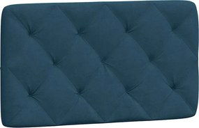 vidaXL Κρεβάτι με Στρώμα Μπλε 90 x 190 εκ. Βελούδινος