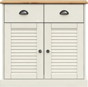 vidaXL Ντουλάπι με Συρτάρια VIGO Λευκό 78x40x75 εκ. Μασίφ Ξύλο Πεύκου