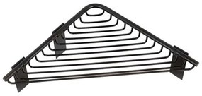 Γωνιακή Ραφιέρα Μπάνιου Reti 9636 55 21x21cm Black Karag Stainless Steel