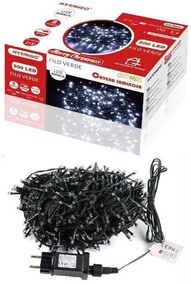 500 Χριστουγεννιάτικα Λαμπάκια LED Ψυχρό Λευκό 28Μ Εξωτερικού χώρου σε Σειρά με Πράσινο Καλώδιο Arrango AN79646