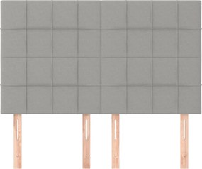 vidaXL Κεφαλάρι Ανοιχτό Γκρι 144x5x118/128 εκ. Ύφασμα