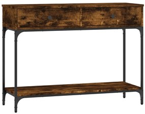 vidaXL Τραπέζι Κονσόλα Καπνιστή Δρυς 100x34,5x75 εκ. Επεξεργ. Ξύλο