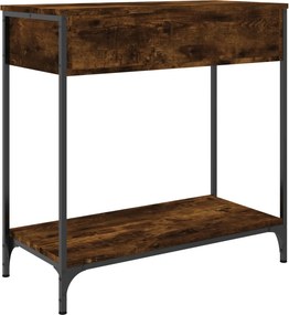 vidaXL Τραπέζι Κονσόλα Καπνιστή Δρυς 75x34,5x75 εκ. Επεξεργ. Ξύλο