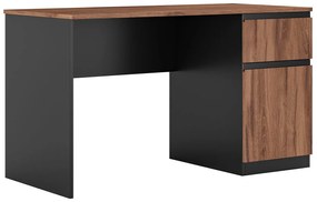 Γραφείο Ξύλινο RONAN Livorno Oak/Μαύρο 140x76x55