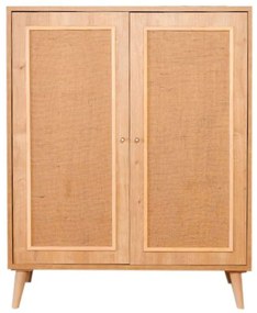 Ντουλάπι Jut 998VOW1163 90x40x110cm Oak Jute,Wood