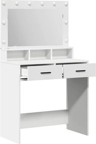vidaXL Τραπέζι περιποίησης Λευκό 79 x 41 x 135 εκ. Επεξεργασμένο ξύλο