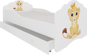 Παιδικό κρεβάτι Leomari-140 x 70-Χωρίς προστατευτικό-Leuko-Kitrino