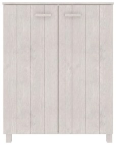Παπουτσοθήκη HAMAR Λευκή 85x40x108 εκ. από Μασίφ Ξύλο Πεύκου - Λευκό