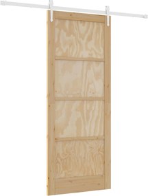 vidaXL Συρόμενη Πόρτα ORKDAL Φυσικό και Λευκό 86 x 211 cm