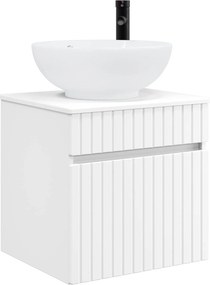 vidaXL Επιτοίχιος νιπτήρας βανίλιας Λευκό 49 x 44,5 x 66,5 εκ