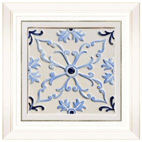 Κάδρο Folk Tiles IV FA13251 50x50cm Light Blue MindTheGap Τετράγωνοι Ξύλο