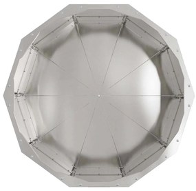 vidaXL Γλάστρα Ασημί 60 x 60 x 35 cm Ανοξείδωτο ατσάλι