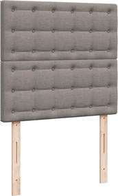 vidaXL Κρεβάτι Boxspring με Στρώμα Taupe 100 x 200 εκ. Υφασμάτινο