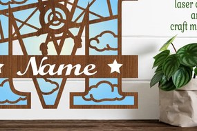 Σετ των 2 Intra απο ξύλο plywood 3mm-4mm πάχος – Επίπεδο κεφαλαίο μονόγραμμα Γράμμα M Αποκοπή Δίασταση 20x20 cm INTRAFABR-74294641