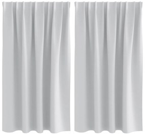 vidaXL Κουρτίνες 2 pcs Ανοιχτό Γκρι 140 x 140 cm Πολυεστέρας