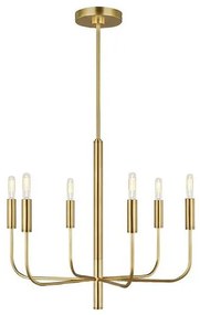 Πολυέλαιος Κρεμαστό Φωτιστικό 6xE14 Brianna Elstead Lighting FE-BRIANNA6-BB Ορείχαλκος