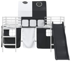 vidaXL Λευκό και Μαύρο 90 x 200 cm