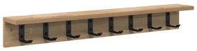 vidaXL Τοίχου Κρεμάστρα με ράφι artisan δρυς 80 x 10.5 x 10.5 εκ