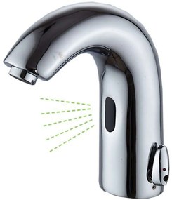 Μπαταρία Νιπτήρος Ηλεκτρονική Norma-Nova 44-8025 Αναμεικτική Chrome Gloria Metal