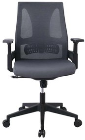 BF8760 Πολυθρόνα Γραφείου Mesh Γκρι , Ύφασμα Γκρι 65x62x97/107cm