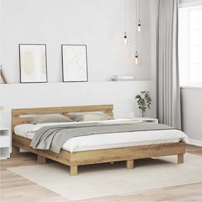 vidaXL Πλαίσιο Κρεβατιού Artisan Oak 180 x 200 cm Επεξεργασμένο ξύλο