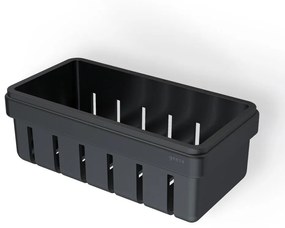 Geesa Frame 8801-400 Black Matt Σπογγοθήκη-Μπουκαλοθήκη με Αφαιρούμενο Καλάθι 21x10,8x7,5cm