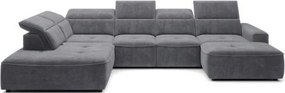 Γωνιακός καναπές Cenedra Plus-Γκρι-Δεξιά