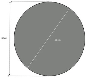 Καθρέφτης τοίχου Losta Megapap χρώμα λευκό 60x60x2,2εκ.