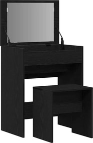 vidaXL Τραπέζι ντυσίματος 2 τμχ. Μαύρη δρυς 60 x 40 x 75 cm