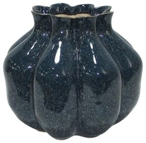 Βάζο Belinda 003-124-106 21x21x19cm Dark Blue Ceramic