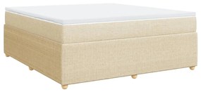 ΚΡΕΒΑΤΙ BOXSPRING ΜΕ ΣΤΡΩΜΑ ΚΡΕΜ 180X200 ΕΚ. ΥΦΑΣΜΑΤΙΝΟ 3285593