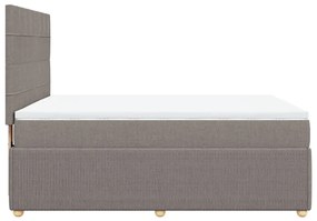 ΚΡΕΒΑΤΙ BOXSPRING ΜΕ ΣΤΡΩΜΑ TAUPE 160X200 ΕΚ. ΥΦΑΣΜΑΤΙΝΟ 3292111