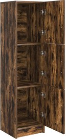 vidaXL Highboard Καπνιστό Δρύς 31.5 x 32 x 122.5 εκ