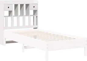 vidaXL Κεφαλάρι με Αποθ. Χώρο Λευκό 75 εκ. από Μασίφ Ξύλο Πεύκου