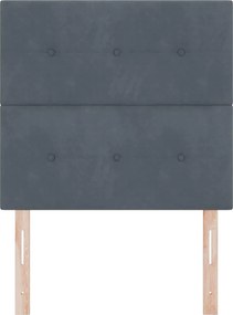 vidaXL Κεφαλάρι Σκούρο Γκρι 80 cm Βελούδο