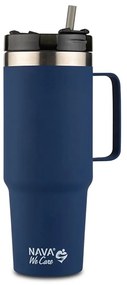 Ποτήρι - Θερμός Με Καλαμάκι We Care 10-016-103 900ml Dark Blue Nava