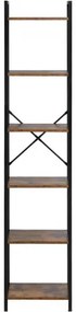 VEVOR Metal Bookshelf Rustic Bookshelf 6-Tier for Living room Bedroom &amp; Office