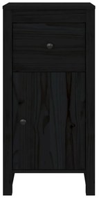 vidaXL Ντουλάπια 2 τεμ. Μαύρα 40x35x80 εκ. από Μασίφ Ξύλο Πεύκου