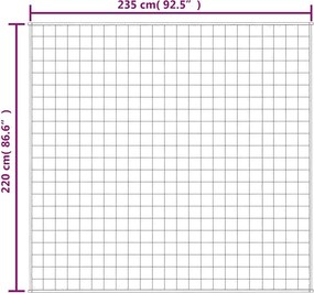 vidaXL Κουβέρτα Βαρύτητας Μπλε 220 x 235 εκ. 15 κ. Υφασμάτινη
